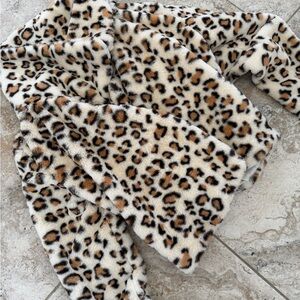 Leopard Print Faux Fur Coat